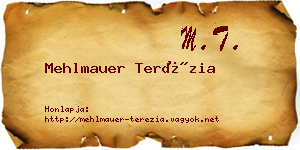 Mehlmauer Terézia névjegykártya